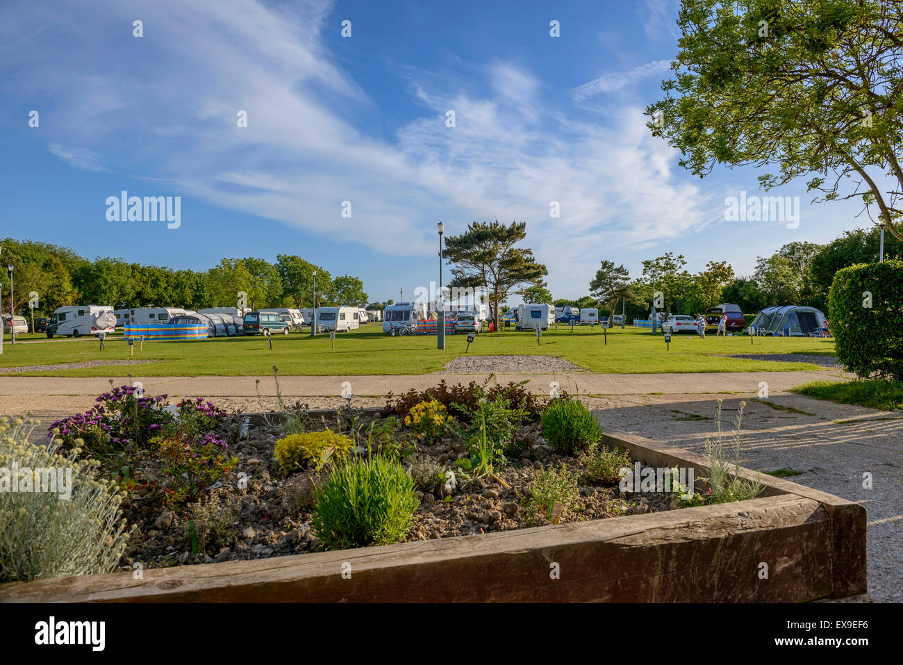 Hastings Touring Park. East Sussex. In Inghilterra. Regno Unito Foto Stock