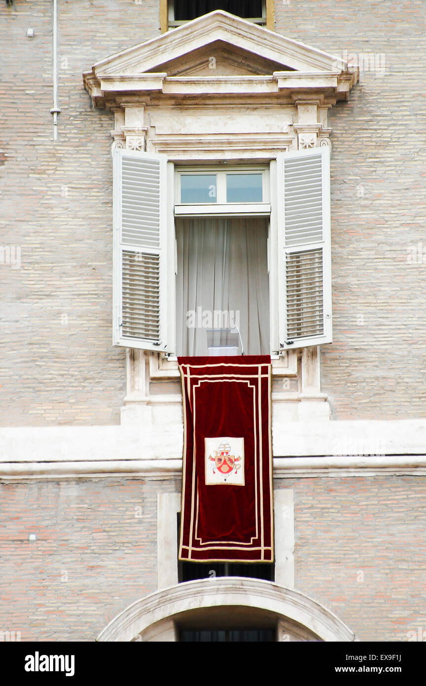 Finestra di Papa's Palace - Città del Vaticano Foto Stock