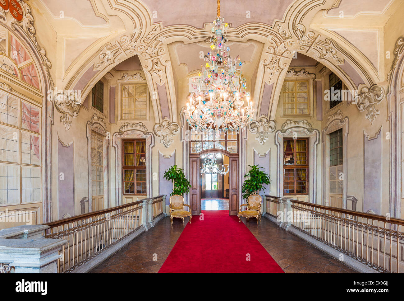 Italia Piemonte Langhe Patrimonio Mondiale il Castello di Guarene ( Hotel 5 Stelle Lusso ) - Piano principale Foto Stock