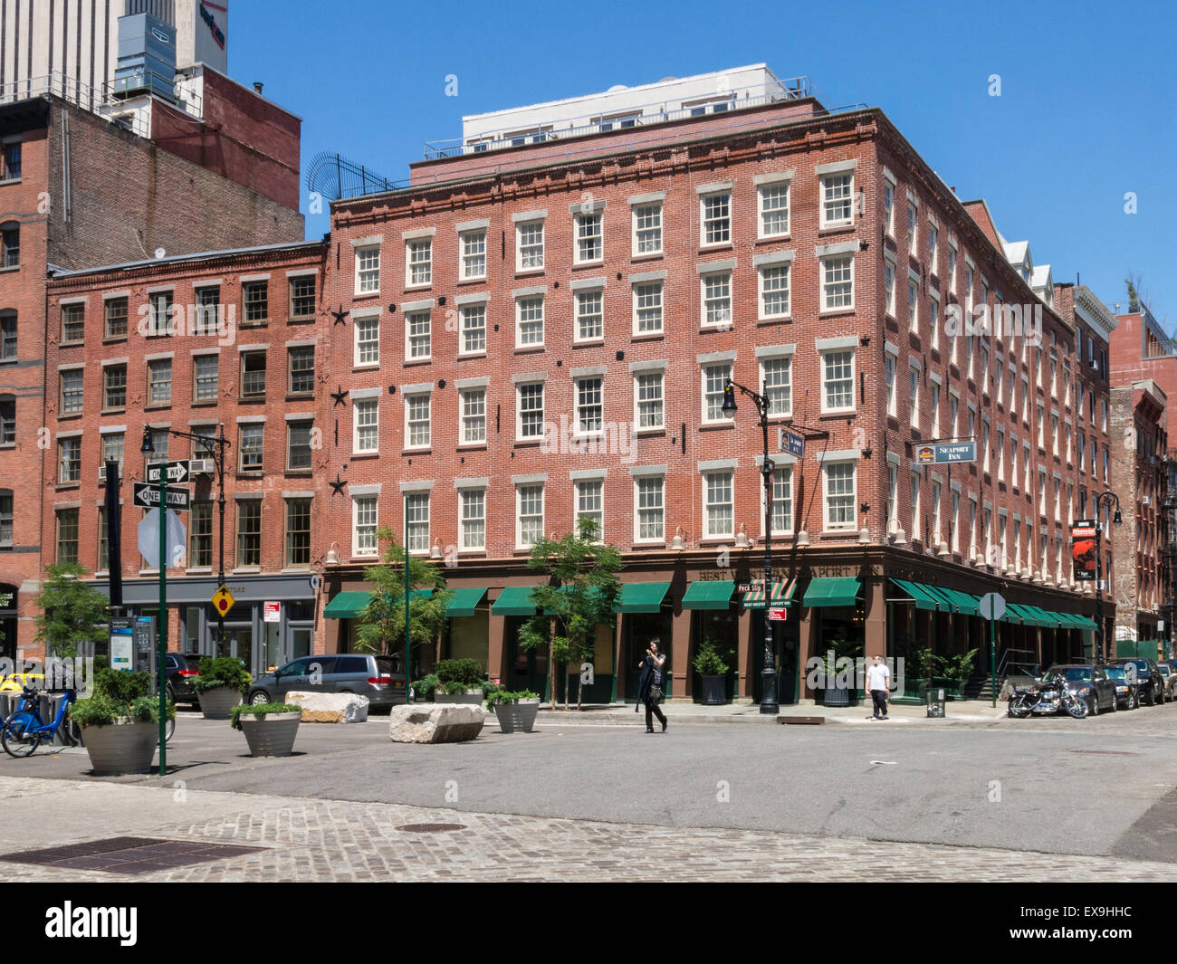 South Street Seaport Historic District, NYC Foto Stock