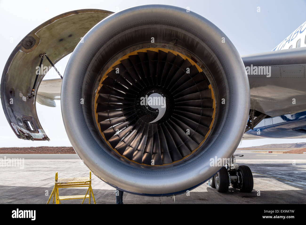 Ancora aereo jet motore per la manutenzione Foto Stock