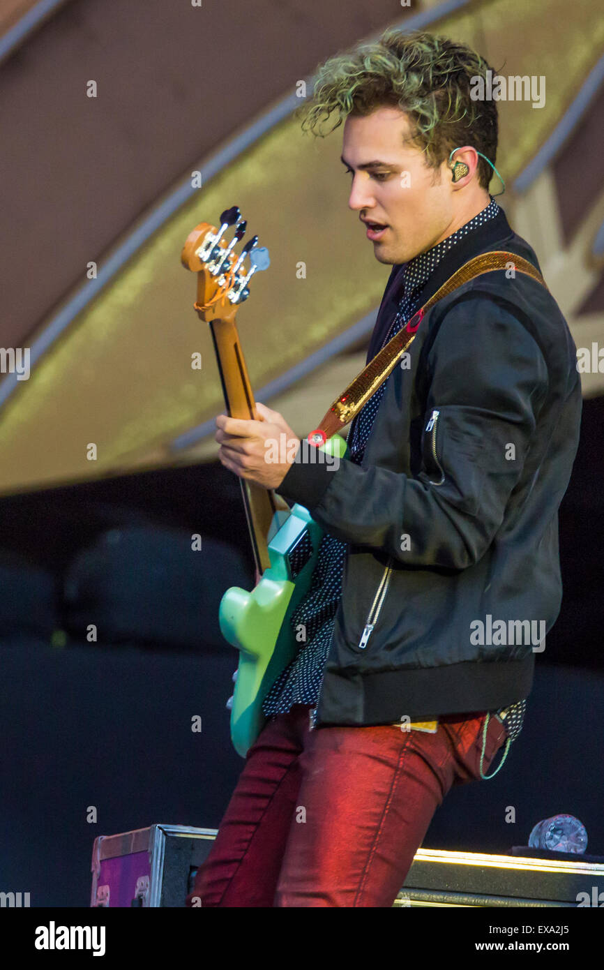 Detroit, Michigan, Stati Uniti d'America. 8 Luglio, 2015. KEVIN RAY di camminare la luna di eseguire sul Rolling Stones Codice Zip Tour al Comerica Park di Detroit, MI in data 8 luglio 2015 © Marc Nader/ZUMA filo/Alamy Live News Foto Stock