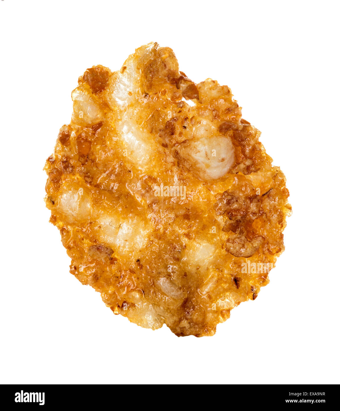 Fiocchi, cereali per la colazione isolati su sfondo bianco Foto Stock