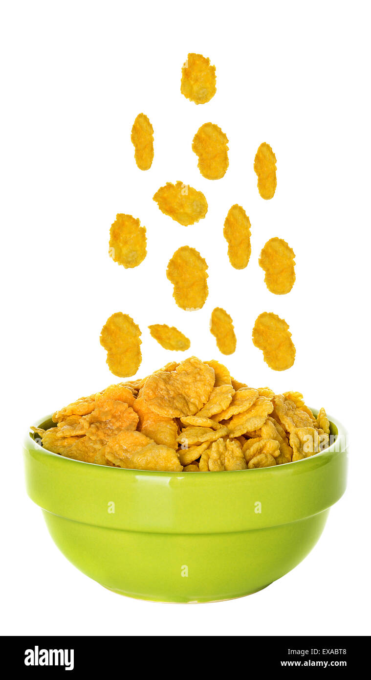 Fiocchi isolati su sfondo bianco Foto Stock