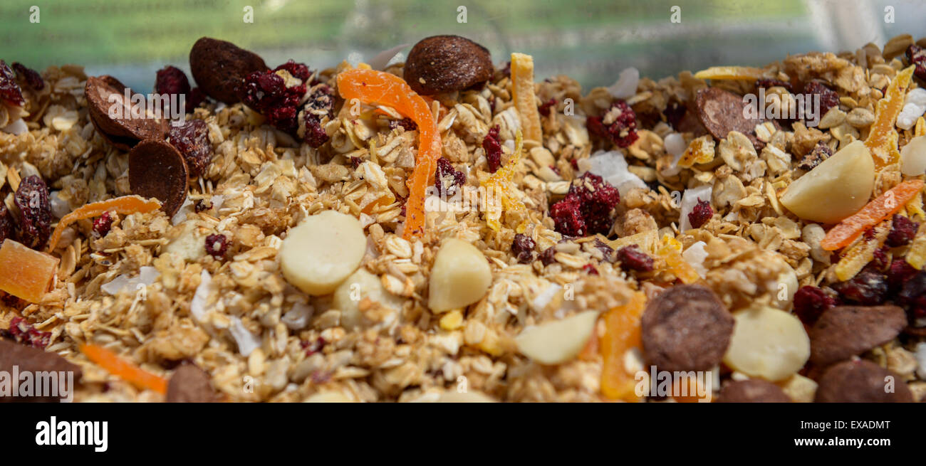 Muesli è una dieta sana per il popolo forte Foto Stock