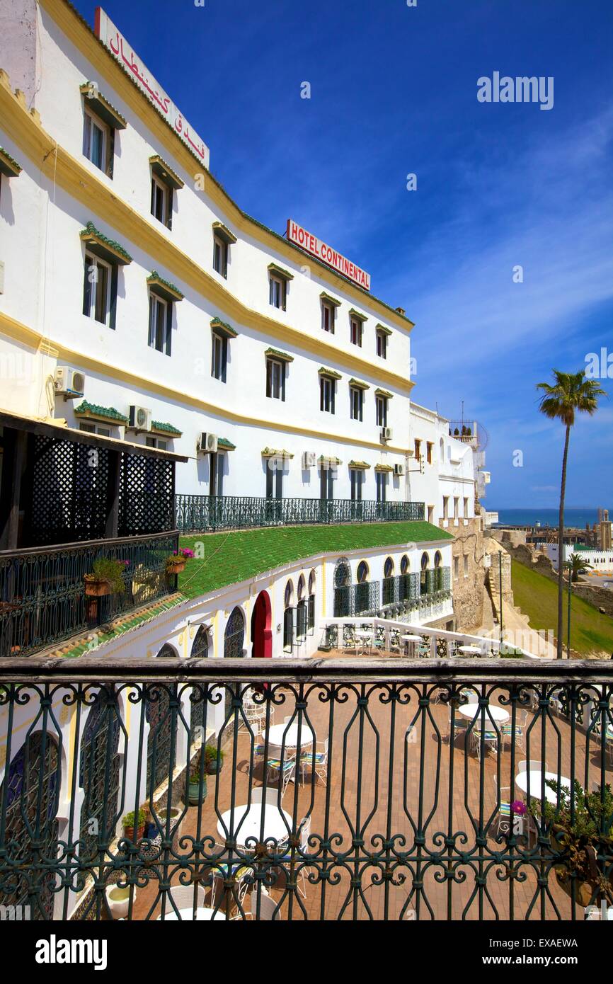 L'esterno dell'Hotel Continental, Tangeri, Marocco, Africa Settentrionale, Africa Foto Stock