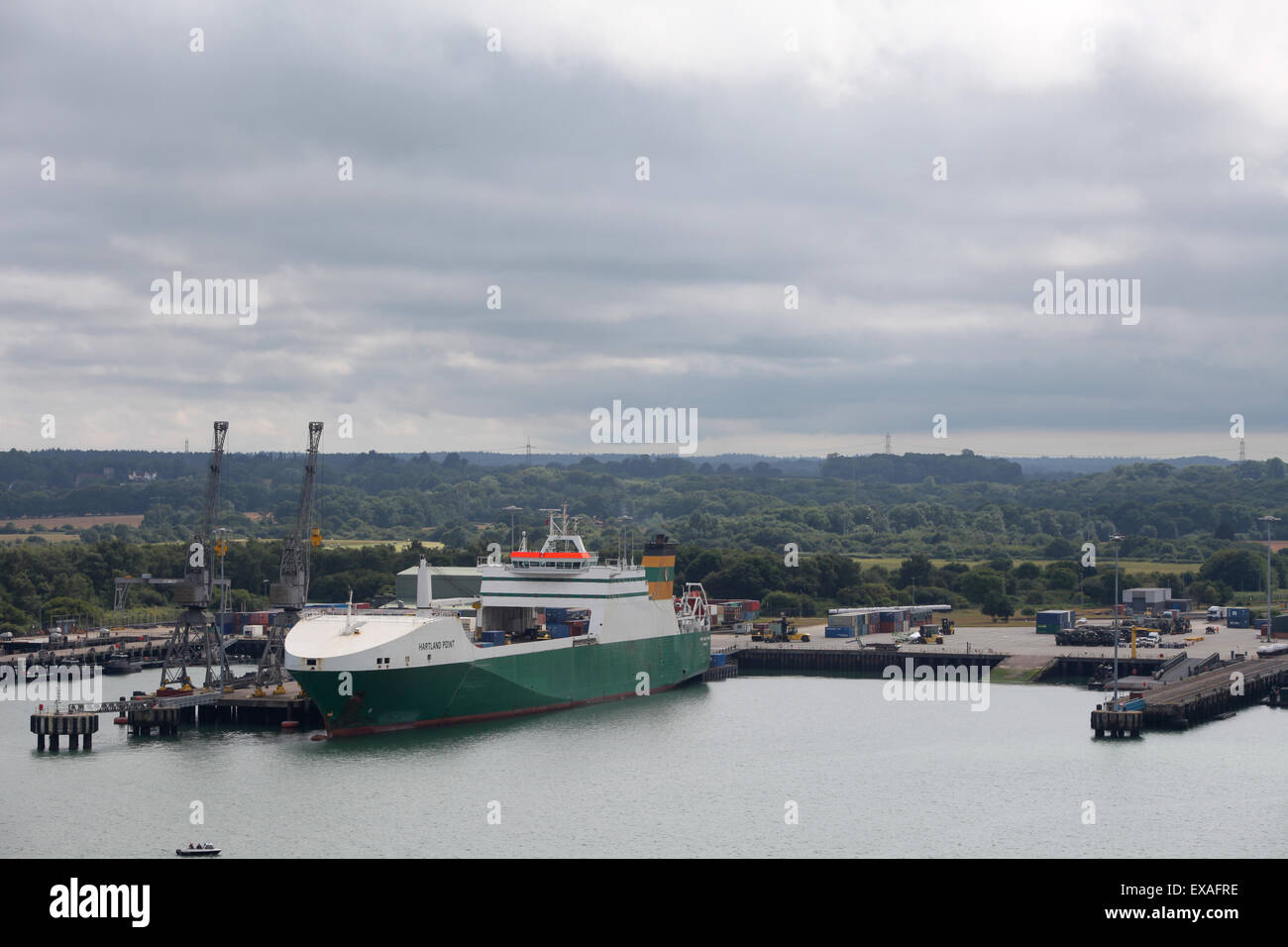 Marchwood porto militare mare centro di montaggio in Marchwood vicino a Southampton Hampshire REGNO UNITO Foto Stock