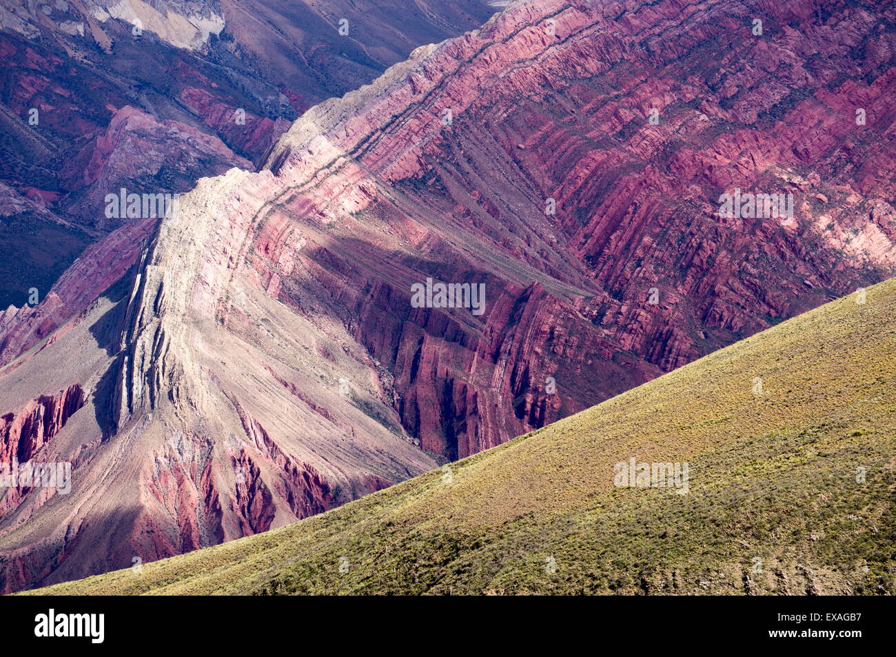Multi montagne colorate, Humahuaca, provincia di Jujuy, Argentina, Sud America Foto Stock