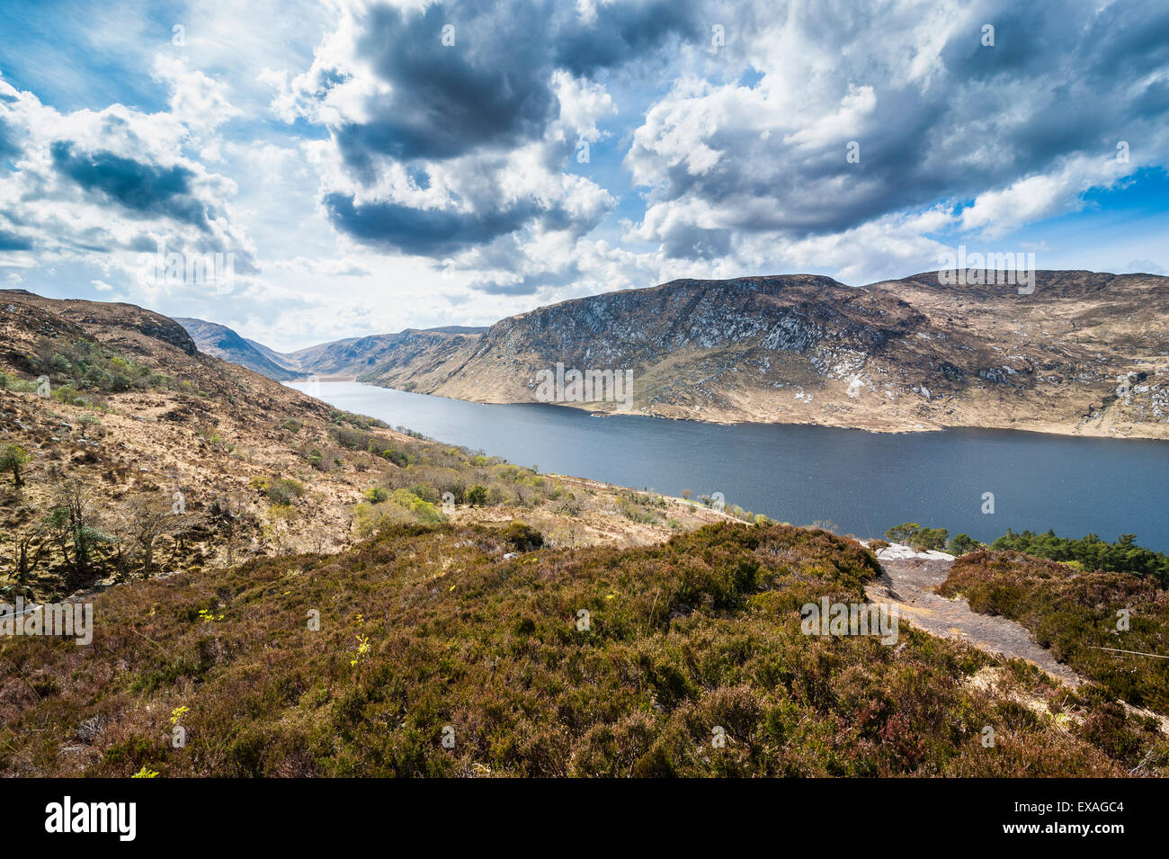 Castello e Parco nazionale di Glenveagh, County Donegal, Ulster, Repubblica di Irlanda, Europa Foto Stock