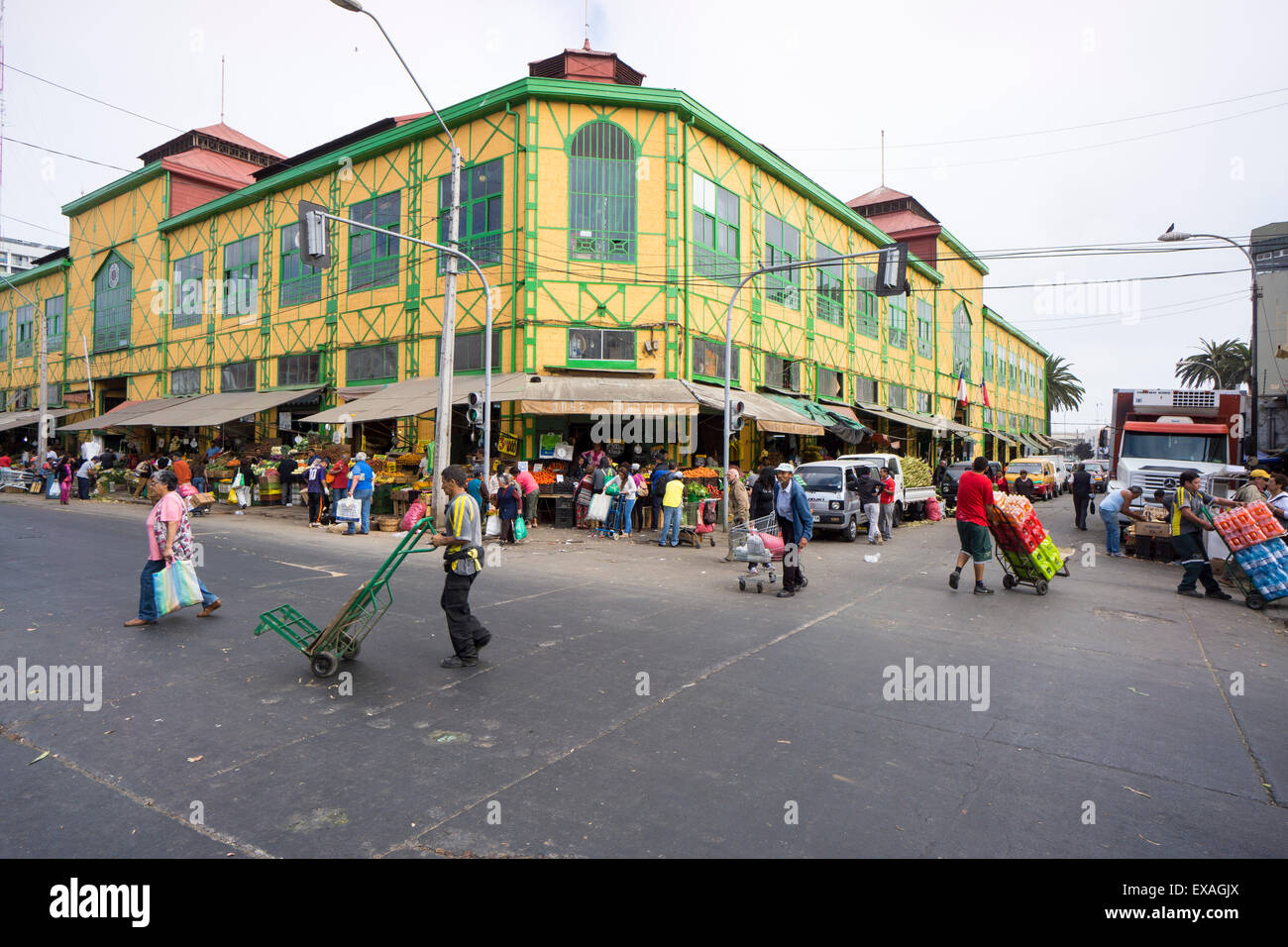 Mercato Centrale, Valparaiso, Sito Patrimonio Mondiale dell'UNESCO, Cile, Sud America Foto Stock
