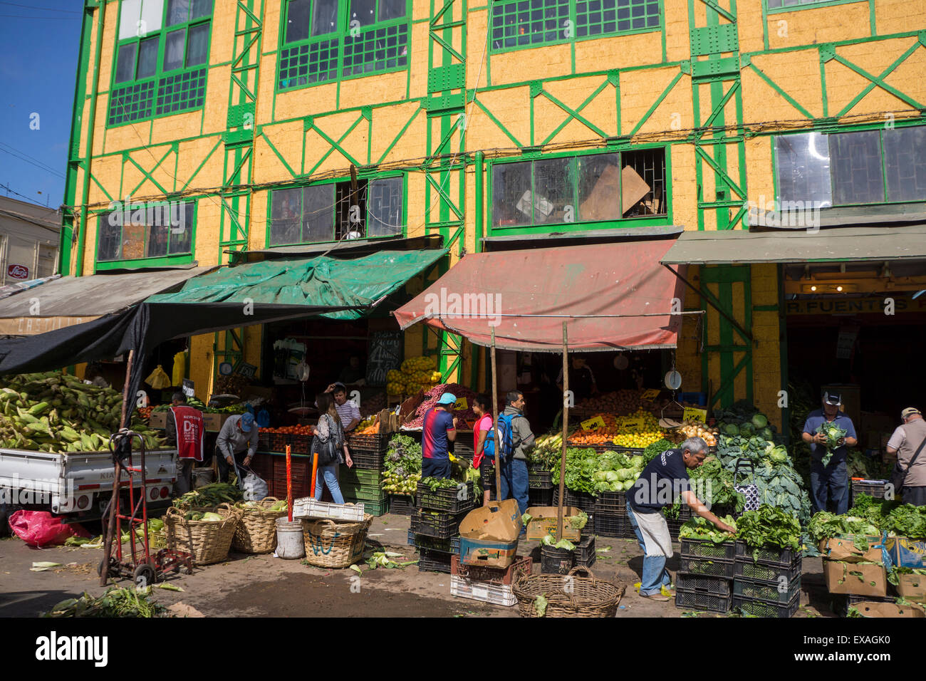 Mercato Centrale, Valparaiso, Sito Patrimonio Mondiale dell'UNESCO, Cile, Sud America Foto Stock