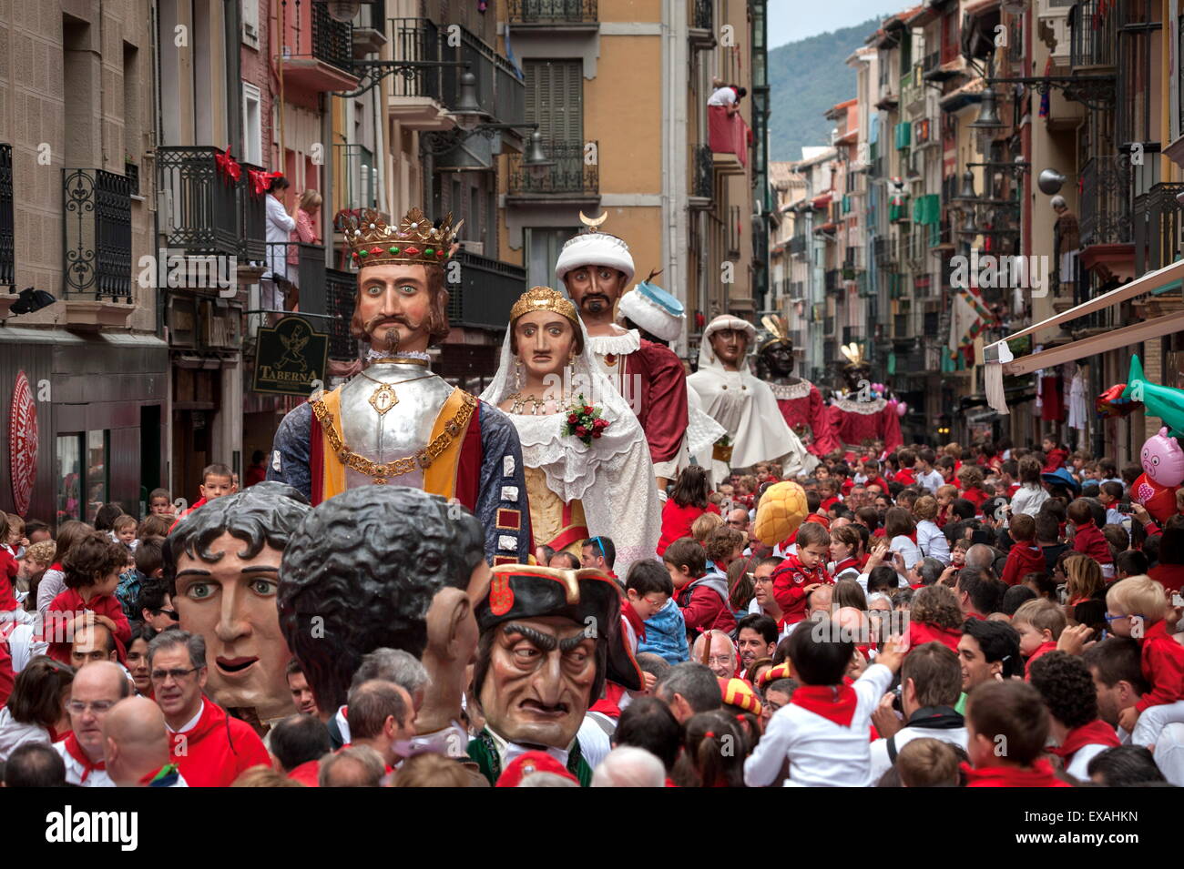 Festival di San Fermin, Pamplona, Navarra, Spagna, Europa Foto Stock