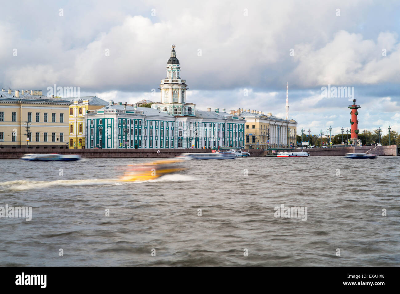 Costruzione del primo museo russo Kunstkamera (Kustkammer) a San Pietroburgo, Russia, Europa Foto Stock