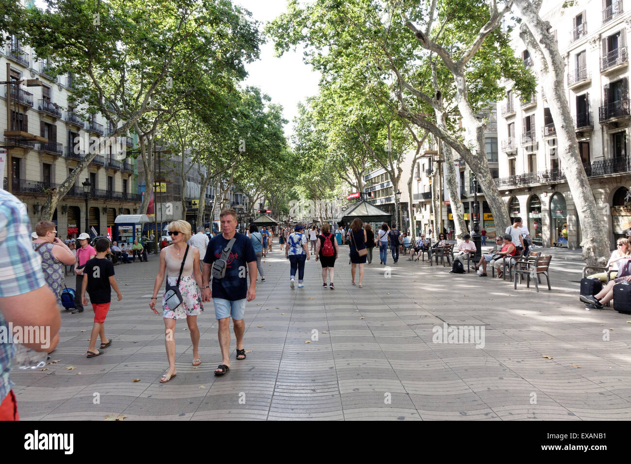 La Rambla Barcelona Foto Stock