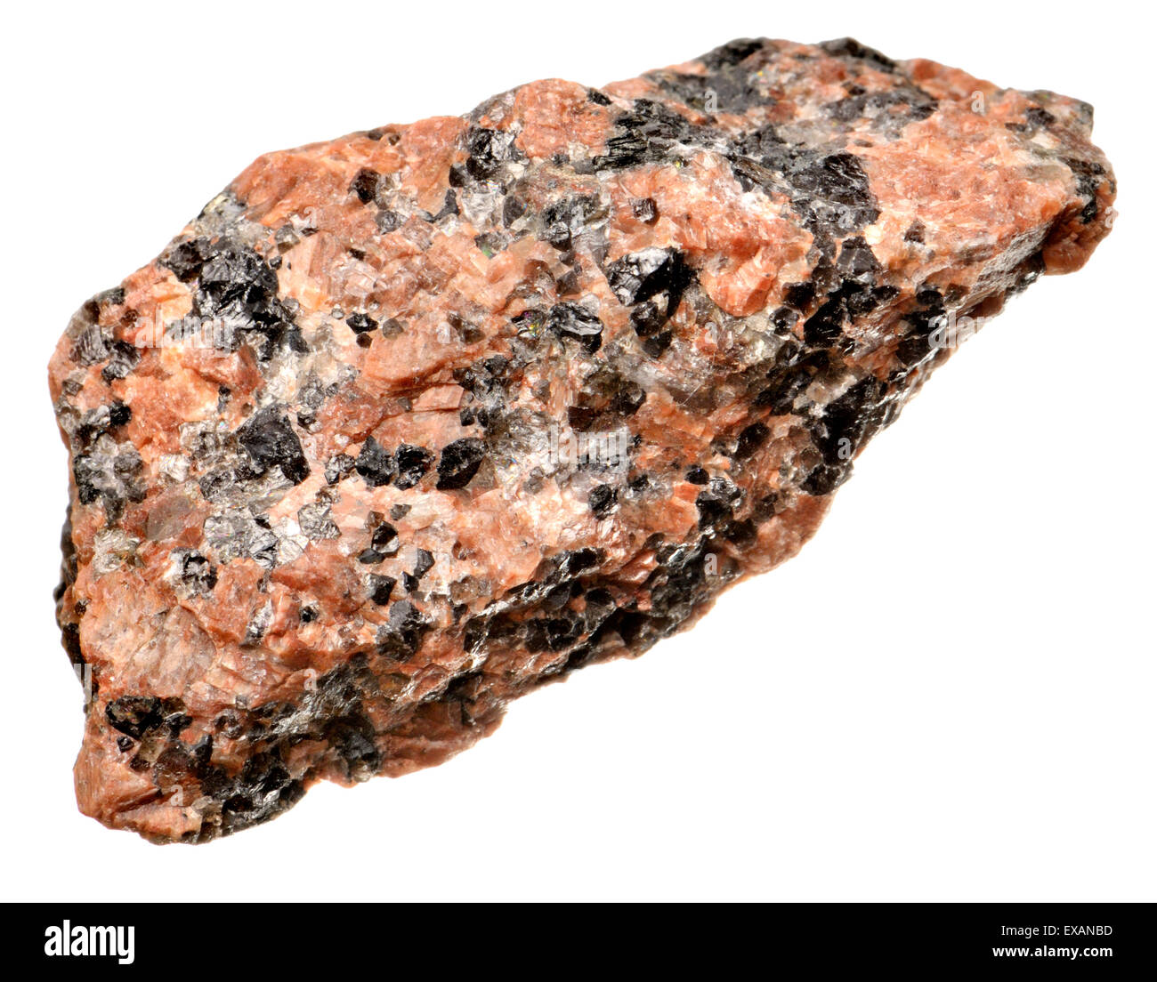 Granodiorite rosa (Norvegia) Ignea/plutonic roccia contenente quarzo, plagioclase e feldspato alcalino Foto Stock