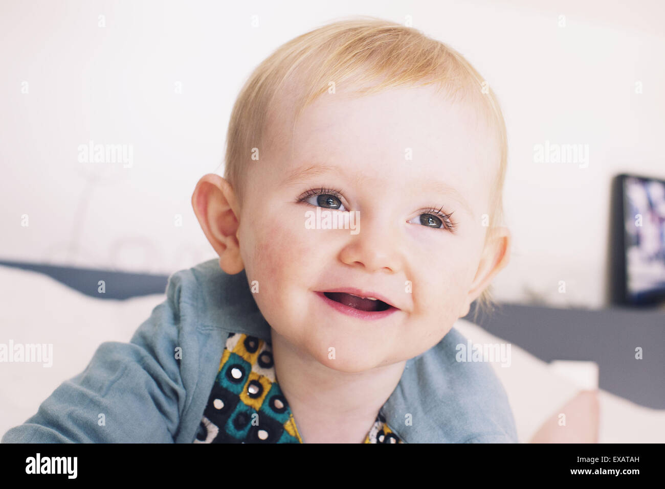 Baby sorridente, ritratto Foto Stock