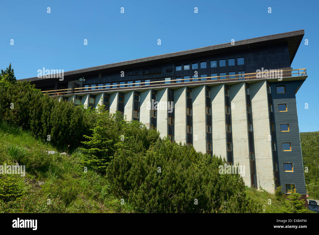 Labska bouda, Zlate Navrsi, Krkonose, Elba prato, NP Monti dei Giganti, Repubblica Ceca Foto Stock