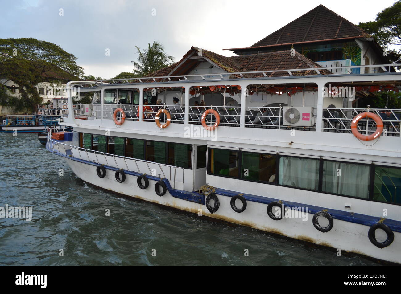 Barca a Kochi Foto Stock