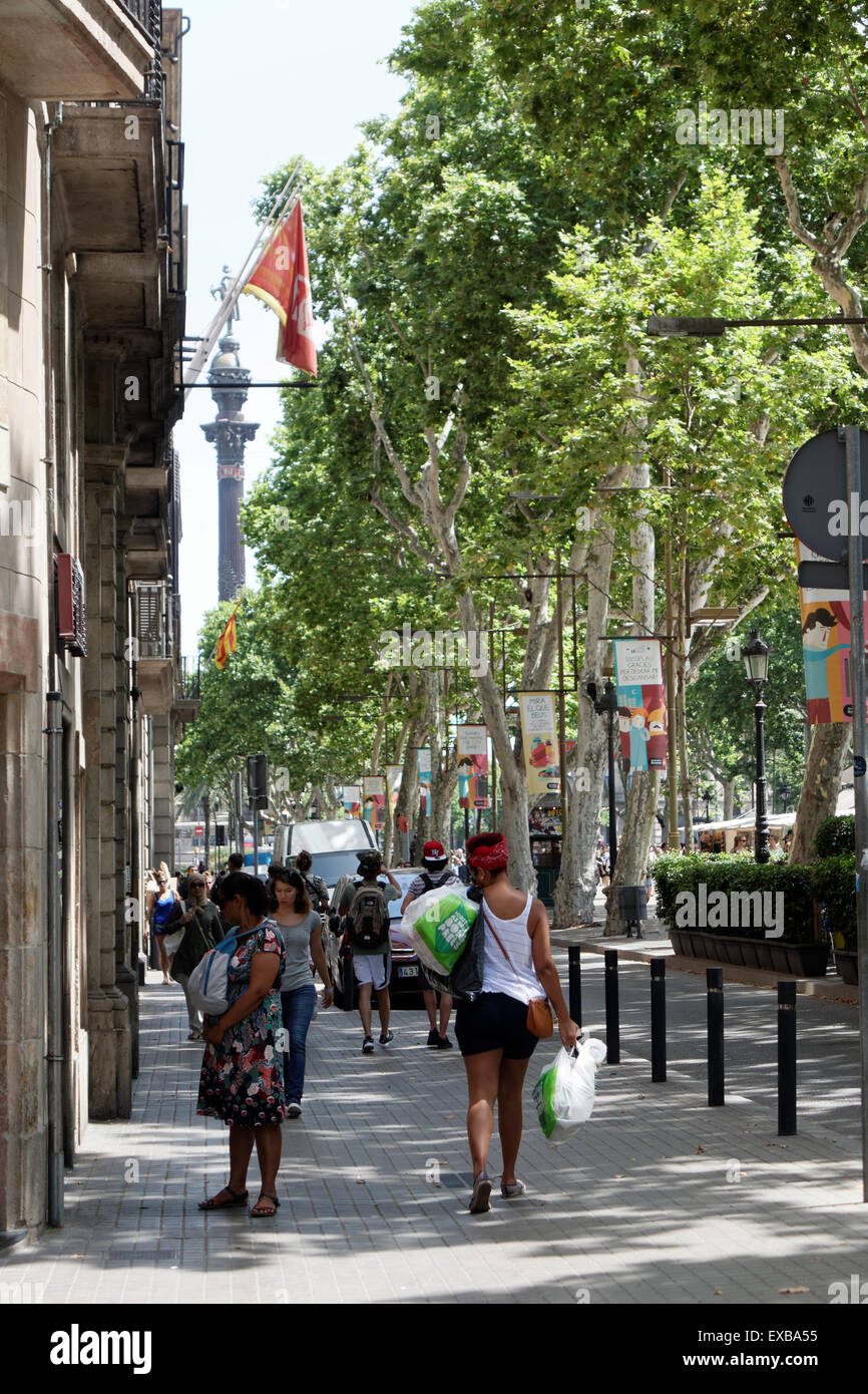 La Rambla Barcelona Foto Stock