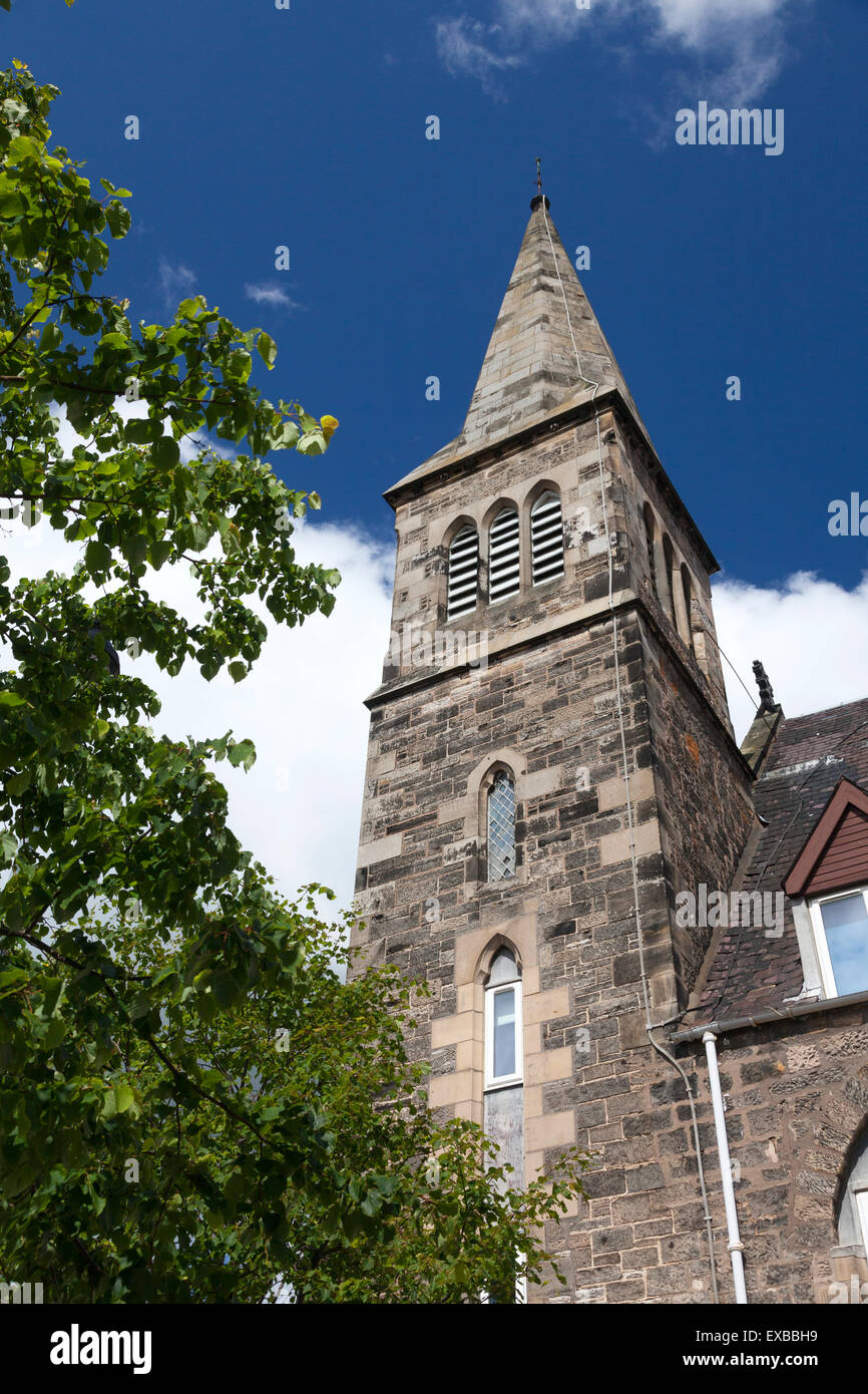 La torre della ex Sant'Andrea Chiesa, ora un sviluppo residenziale, Burntisland, Fife Foto Stock