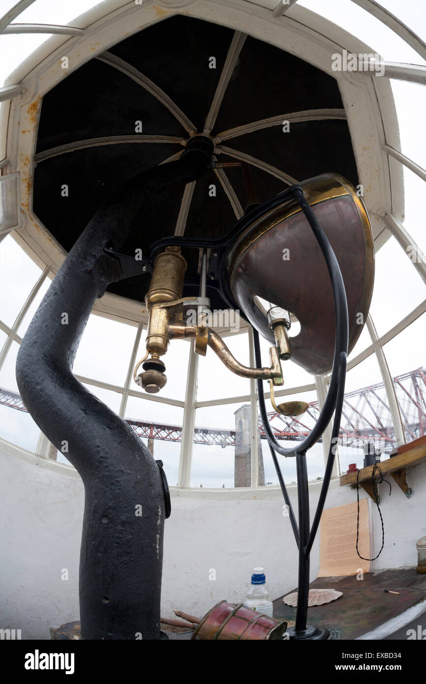 All'interno del North Queensferry torre faro, Fife Foto Stock
