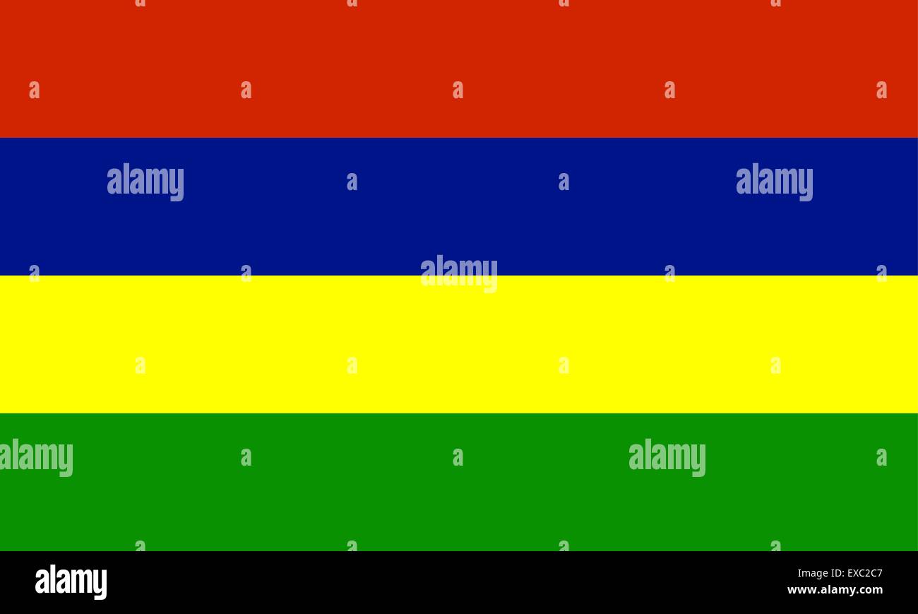 Bandiera di Mauritius Illustrazione Vettoriale