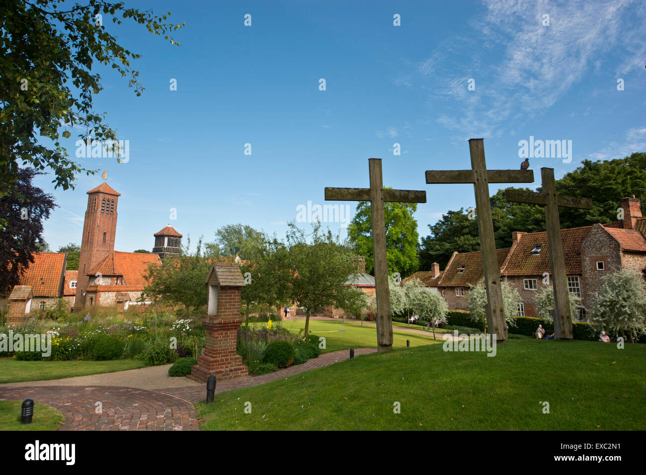 Giardini del Santuario Foto Stock