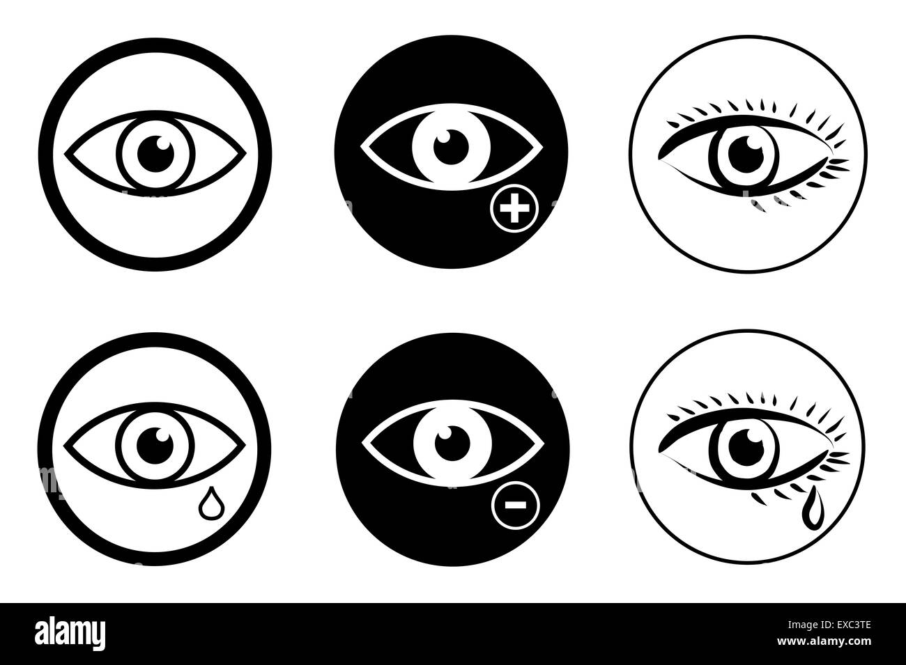 Sull'icona dell'occhio Foto Stock