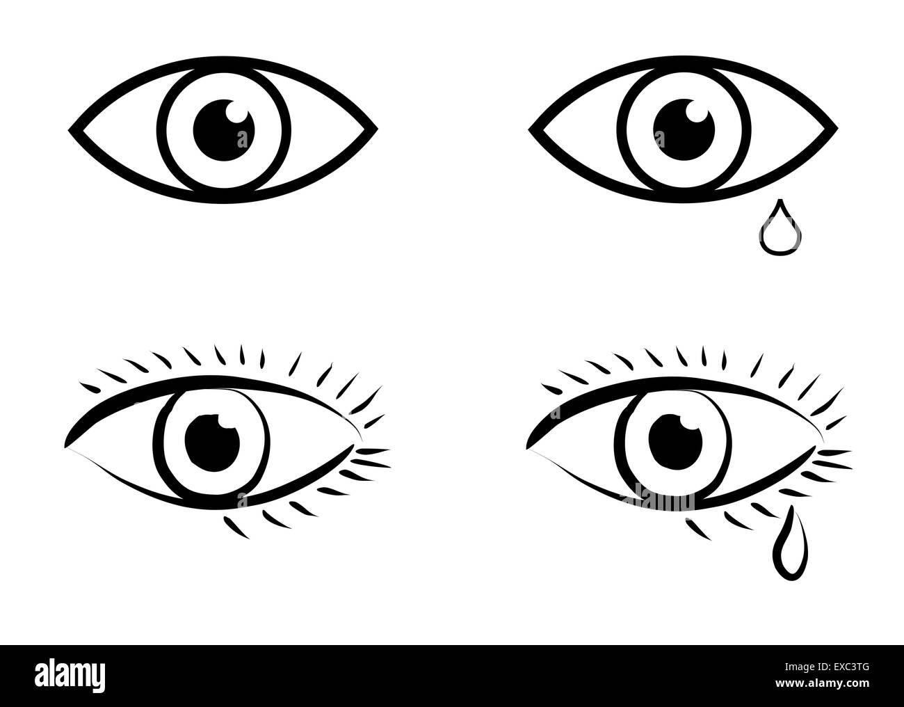 Sull'icona dell'occhio Foto Stock