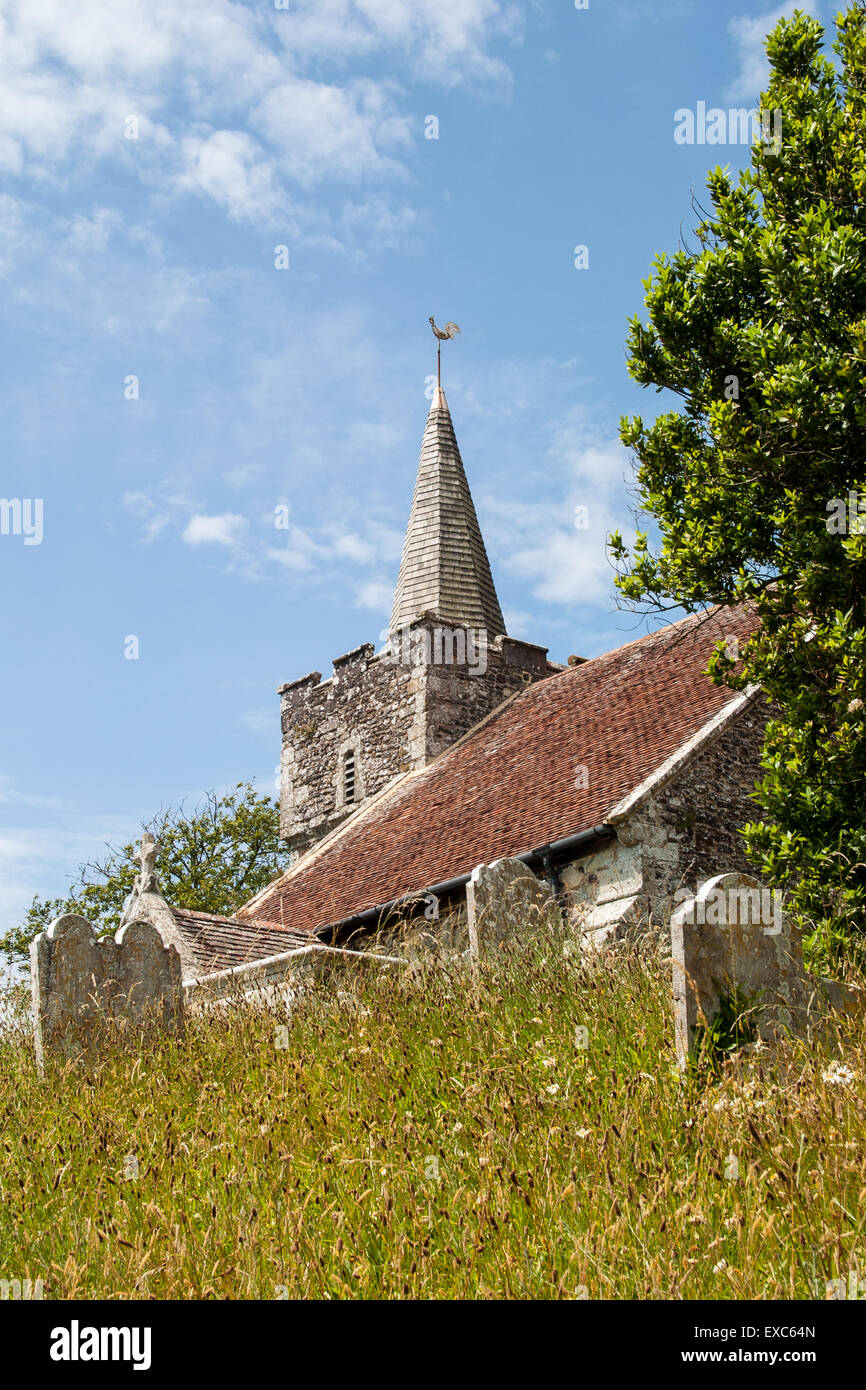 San Pietro e la chiesa di St Paul, Mottistone, Isle of Wight, Regno Unito Foto Stock