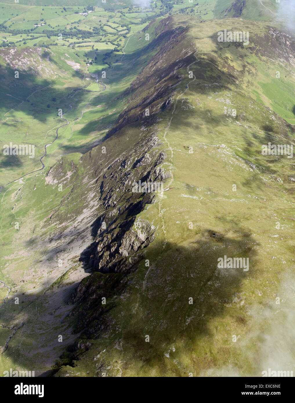 Vista aerea del Derwent Fells nel distretto del lago, Cumbria, Regno Unito Foto Stock