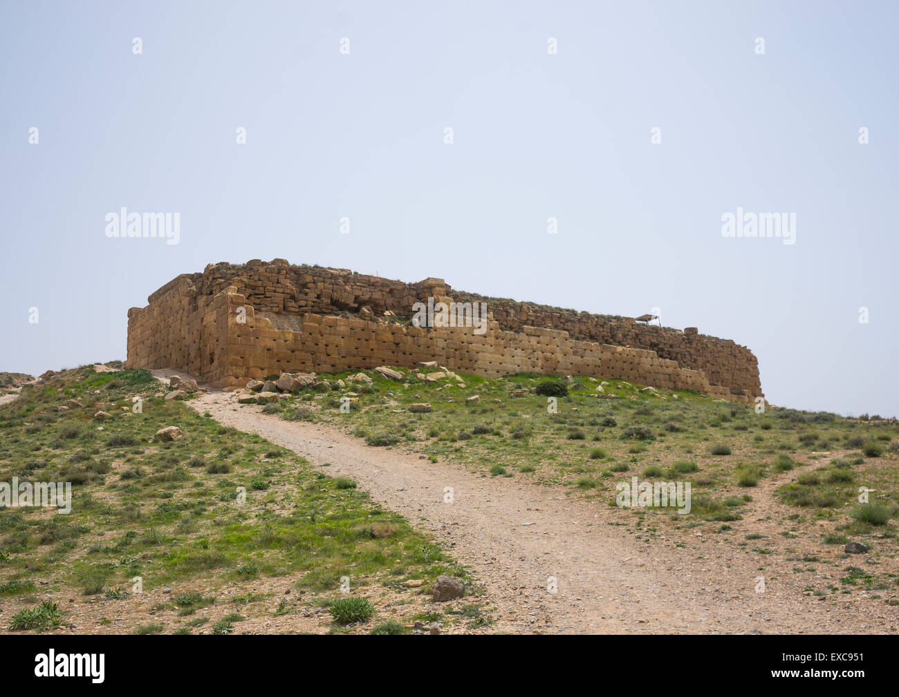 L'alto-e Takht Cittadella, far Provincia, Pasargadae, Iran Foto Stock