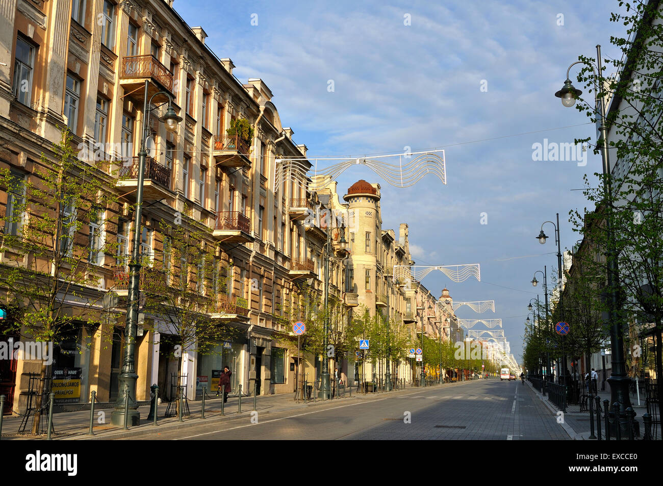 Gediminias Avenue - rappresentante street di Vilnius. Foto Stock