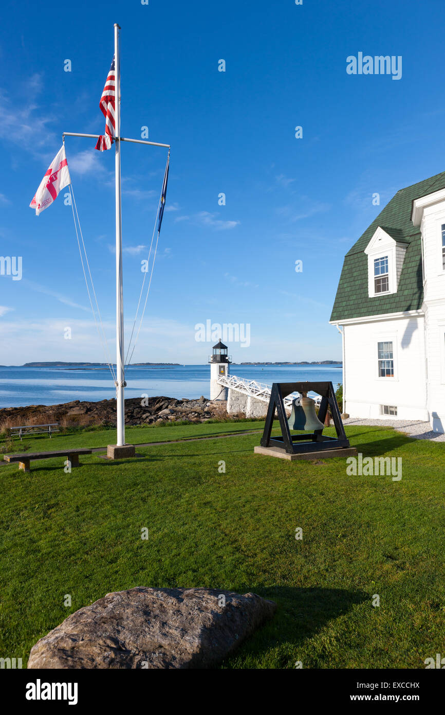 Marshall Point Lighthouse in Port Clyde, Maine. Foto Stock