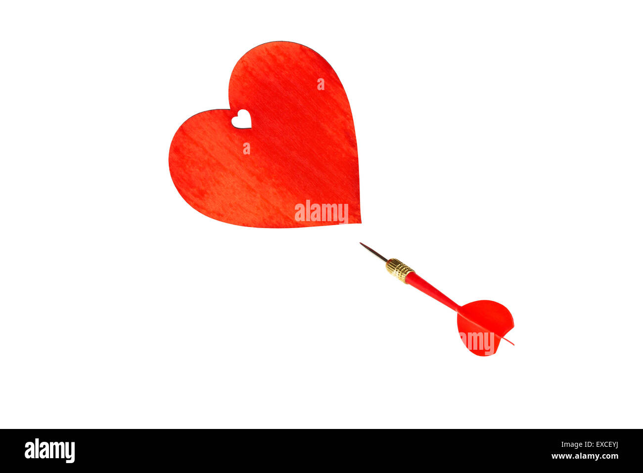 Dart e il cuore - un'idea stilizzata di amore Foto Stock