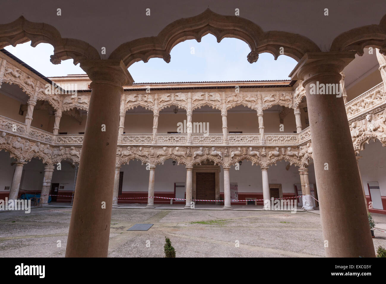 Cortile del Palazzo di El Infantado, Palacio del Infantado, Guadalajara Foto Stock