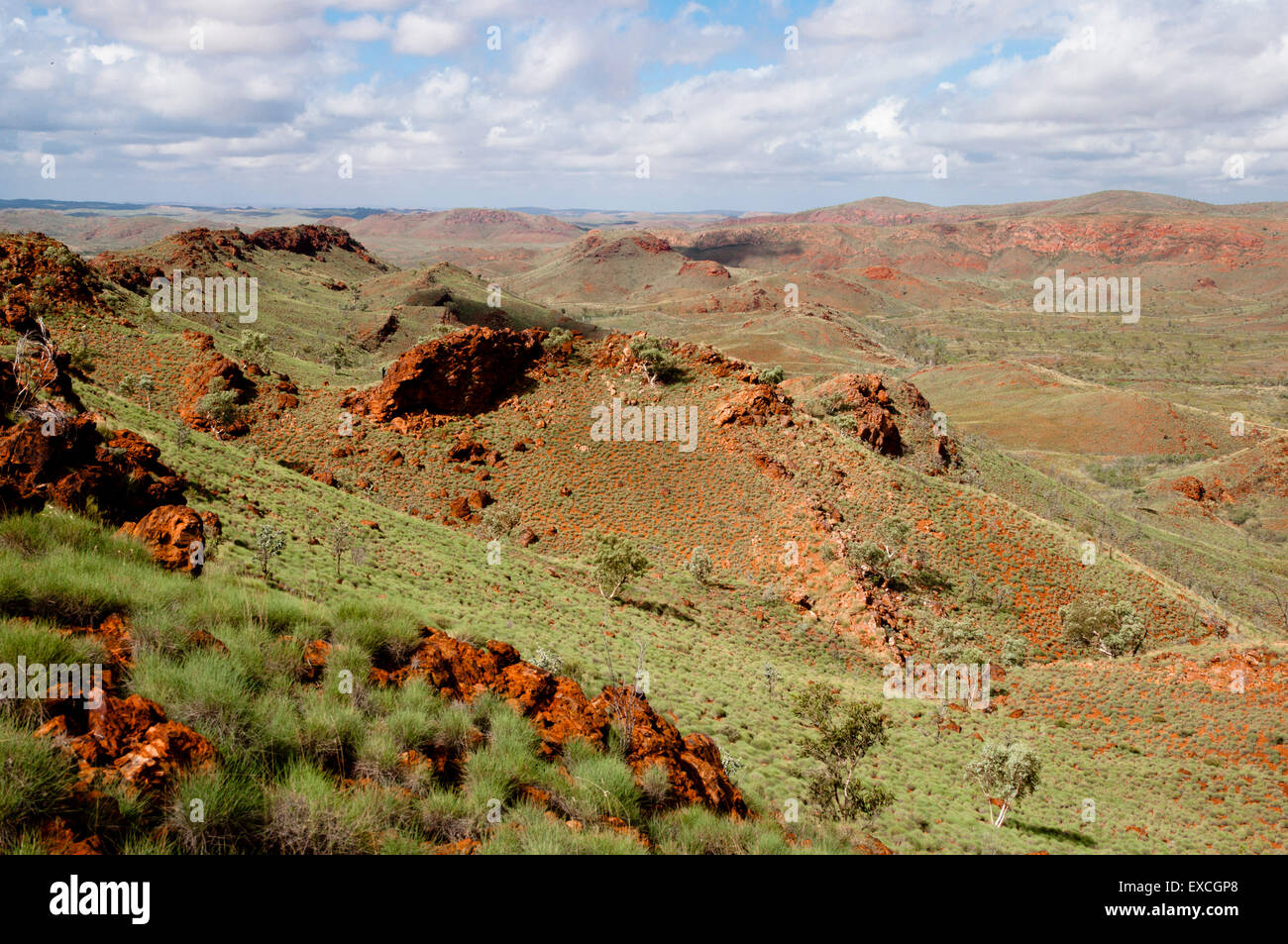 Il minerale di ferro di roccia - Outback australiano Foto Stock