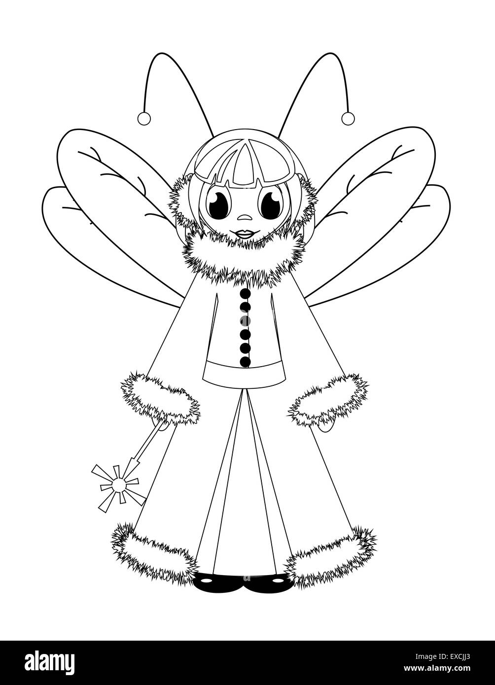 Colorazione con fata Illustrazione Vettoriale