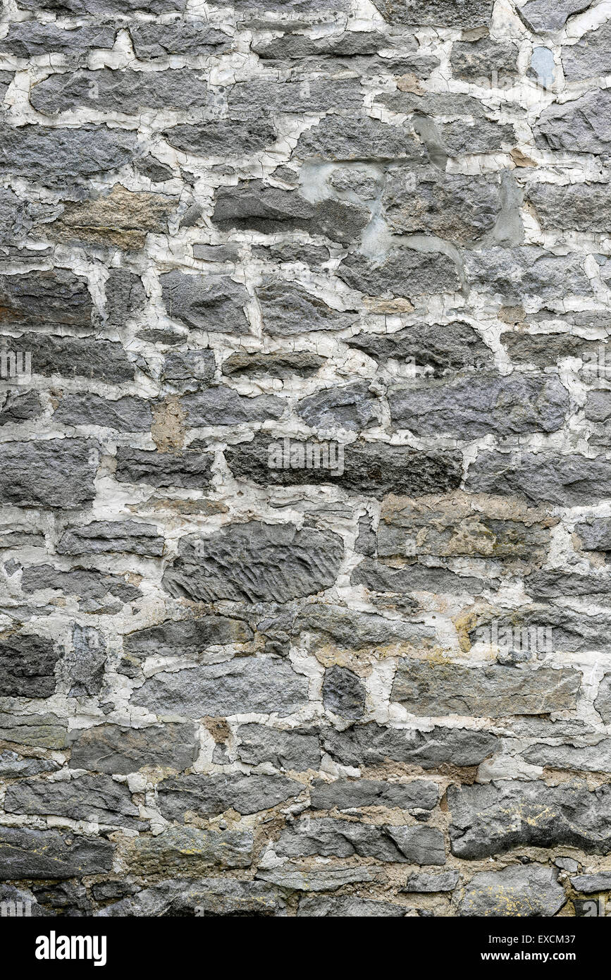 Estremamente vecchio muro di pietra di sfondo inquadratura orizzontale Foto Stock