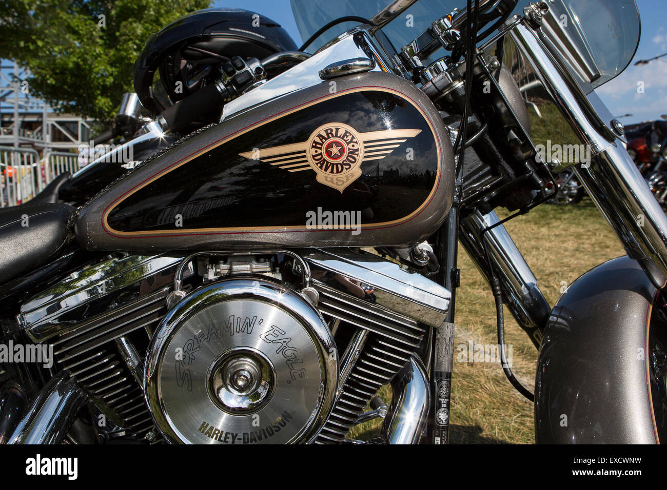 Harley Davidson motociclette durante un Harley rally Foto Stock