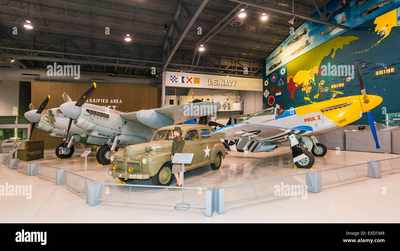 Wisconsin, Oshkosh, Experimental Aircraft Association, EAA AirVenture Museum, Eagle appendiabiti della guerra mondiale II Aeromobili Foto Stock