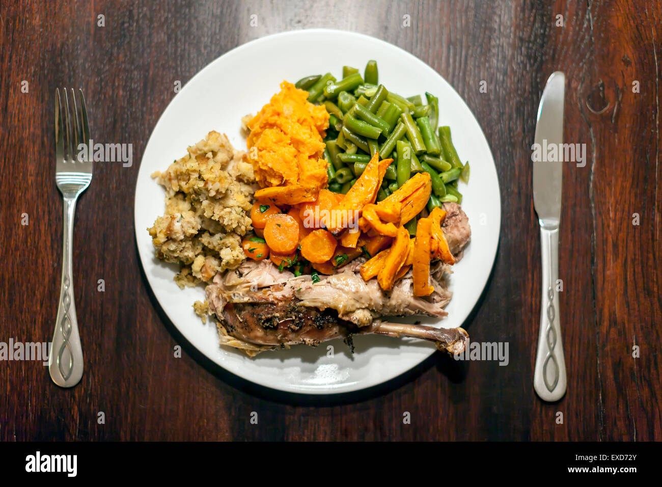 Cena tradizionale del Ringraziamento Foto Stock