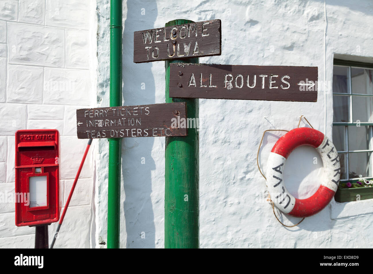 Indicazioni sull'Isola di Ulva, Ebridi Interne di Scozia Foto Stock