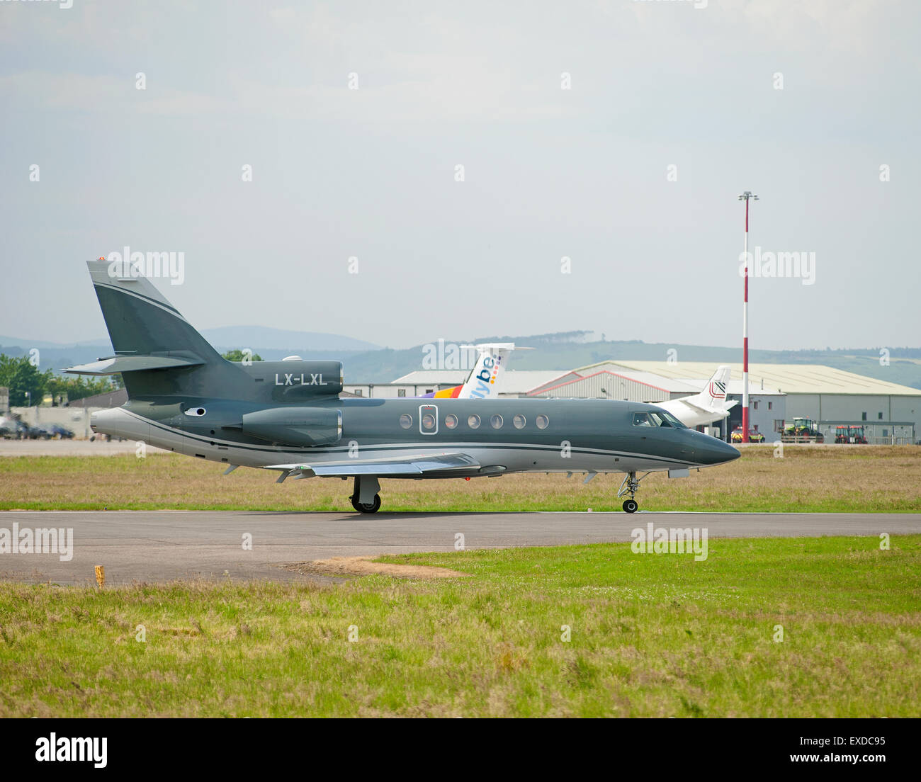 Lussemburgo registrati Dassault Falcon 50EX Business Jet. SCO 9930 Foto Stock