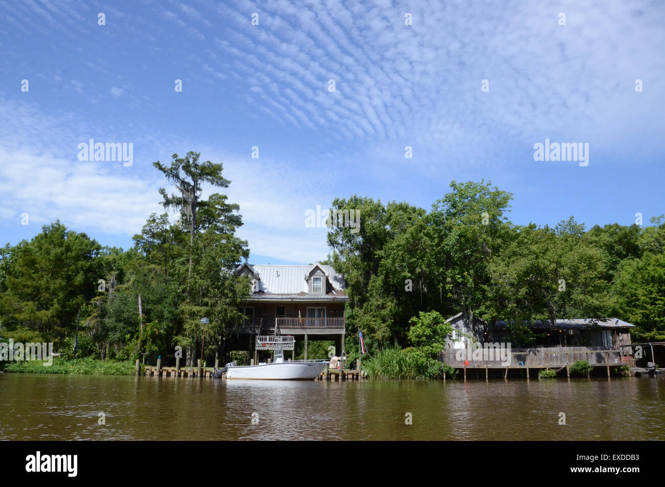 Riverside House Louisiana Swamp Pearl River bayou new orleans Foto Stock