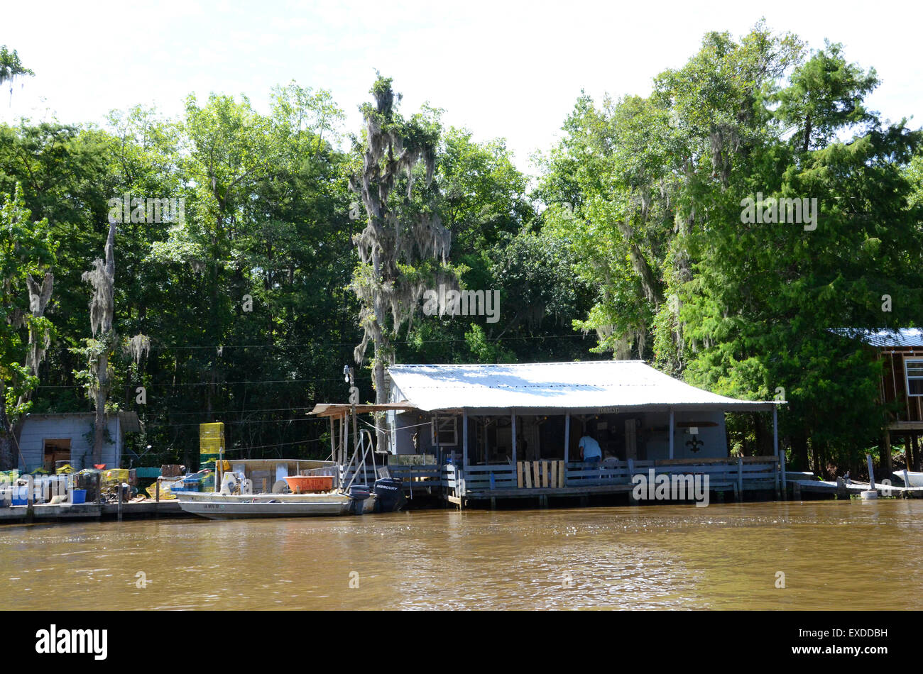 Villaggio cajun della Louisiana Swamp Pearl River bayou new orleans Foto Stock