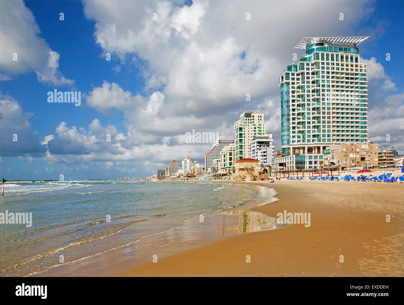 TEL AVIV, Israele - 2 Marzo 2015: La costa di Tel Aviv Foto Stock