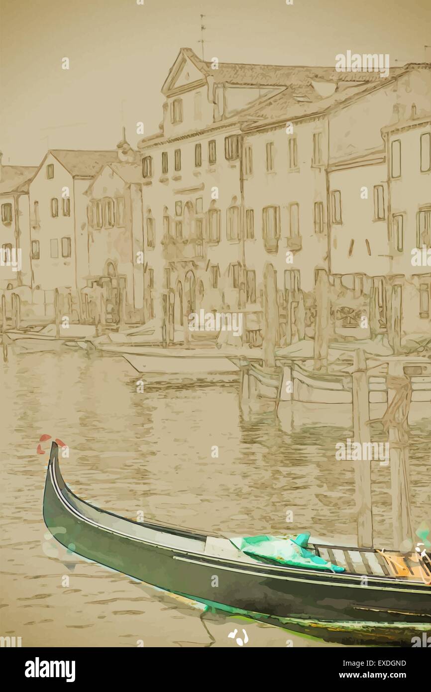 Vista a Venezia Illustrazione Vettoriale