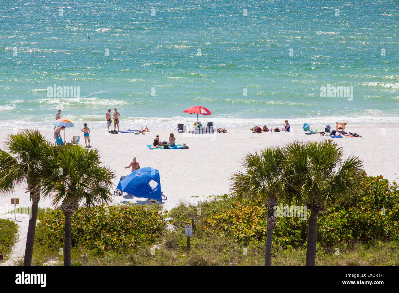 Pass-A-Grille, sull'estremità meridionale di St. Pete Beach sulla costa del Golfo della Florida Foto Stock