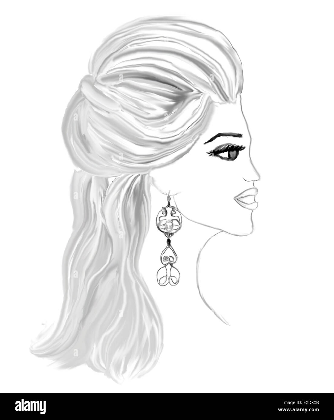 Ritratto di una donna bellissima Foto Stock